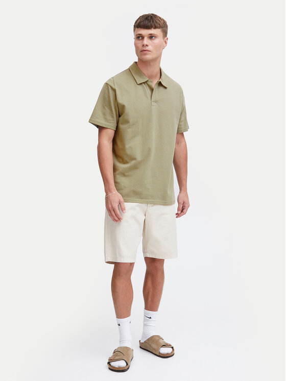 Solid Solid Polo majica 21108171 Zelena Regular Fit