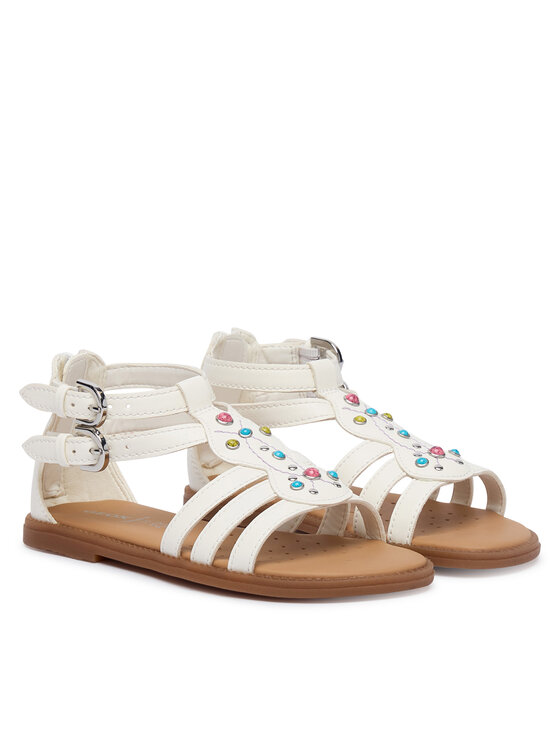 Geox Σανδάλια Geox Jr Sandal Karly J6535D 000BC C0653 S Λευκό