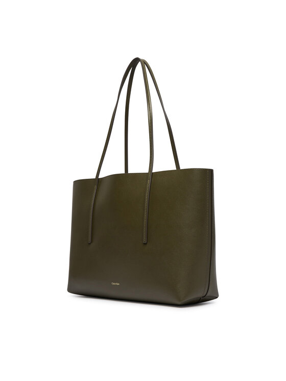 Calvin Klein Torebka Calvin Klein Foil Logo Tote W/Pouch LV04F3274G Zielony ciemny