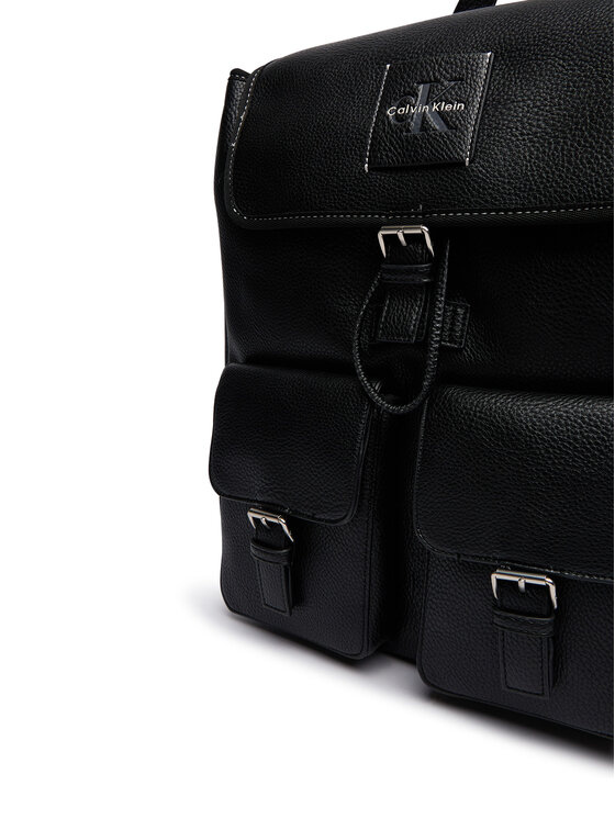 Calvin Klein Zaino Calvin Klein Bold Pebble Flap Backpack LV04D3565G Nero