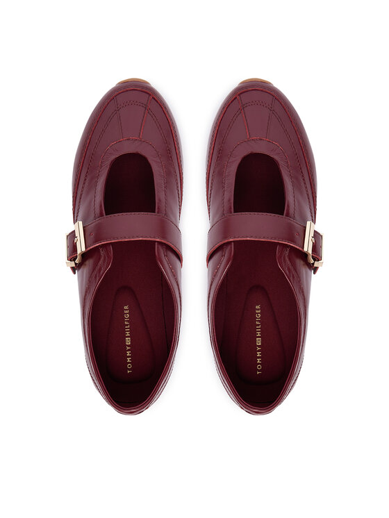 Tommy Hilfiger Balerīnas Tommy Hilfiger Bella Ballet Mary Jane FW0FW09416 Bordo