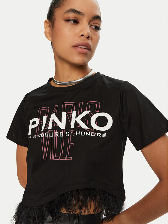PINKO PINKO Póló Martignano 103130 A1LV Fekete Regular Fit