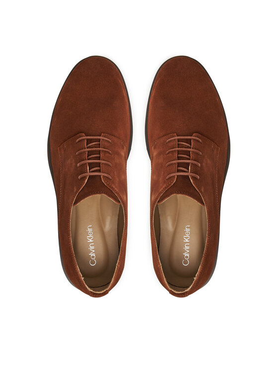 Calvin Klein Pusbačiai Calvin Klein Ess Rubber Derby Su HM0HM01928 Ruda
