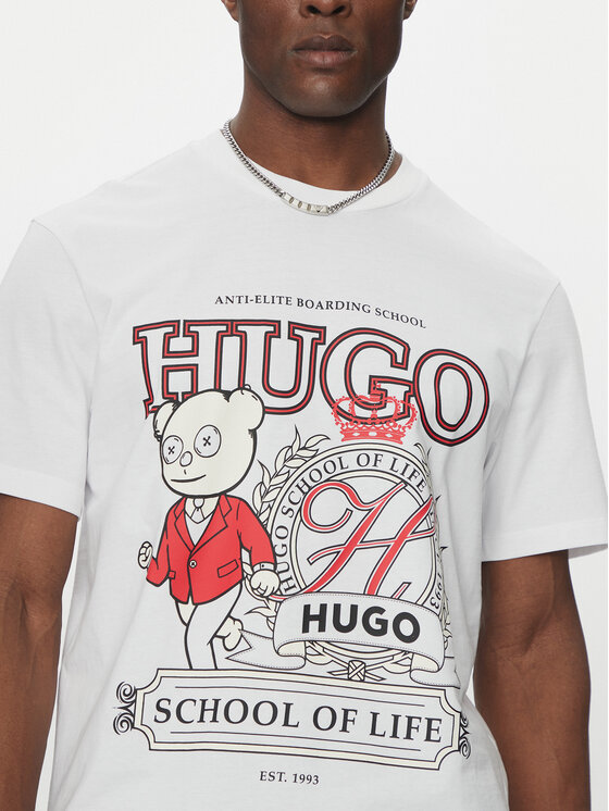 HUGO HUGO Camiseta 50538254 Blanco Relaxed Fit
