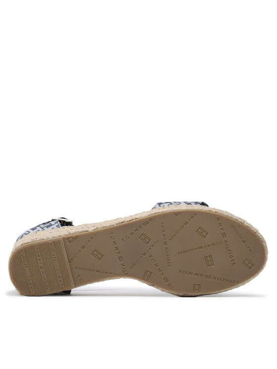 Tommy Hilfiger Espadrilky Tommy Hilfiger Rope Wedge Sandal Denim T3A7-32776-0048 S Modrá