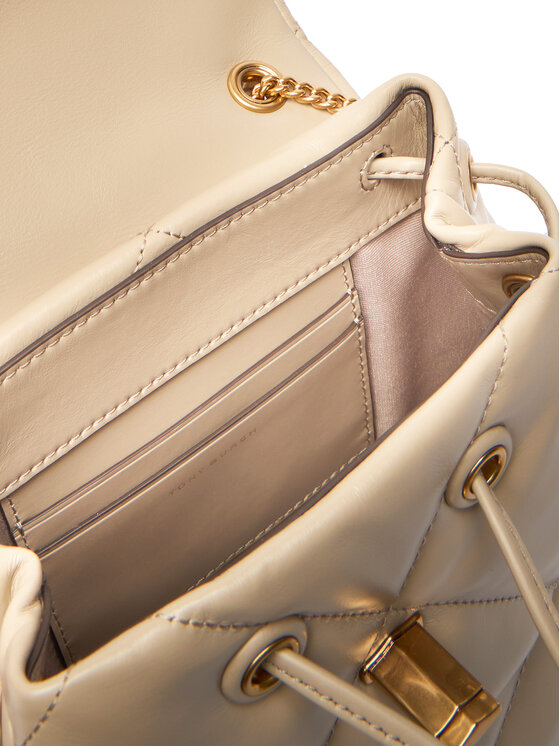 Tory Burch Рюкзак Tory Burch Kira Diamond Quilt Small Bacpack 170485 Кремовий