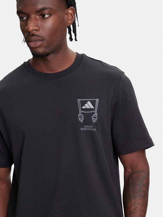 adidas adidas Футболка Stadium Crowd lJX7474 Чорний Loose Fit