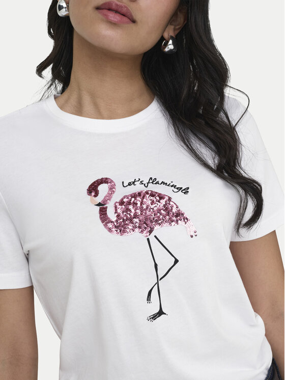 ONLY ONLY Camiseta Kita 15367568 Blanco Regular Fit