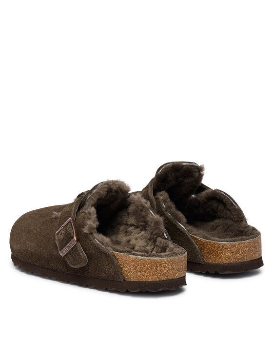 Birkenstock Шльопанці Birkenstock Boston Fur 1020529 Коричневий