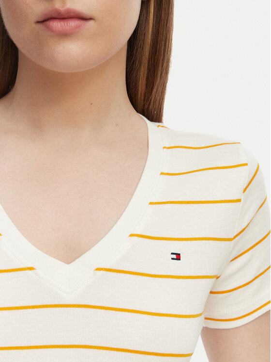 Tommy Hilfiger Tommy Hilfiger Camiseta New Cody WW0WW40584 Naranja Slim Fit