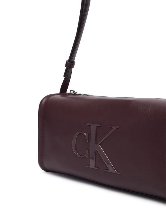 Calvin Klein Kabelka Calvin Klein Bold Ck Slouchy Shoulder Bag LV04F3894G Tmavo hnedá