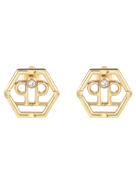 PHILIPP PLEIN Náušnice PHILIPP PLEIN Hexagon PJ2AA06EU Zlatá