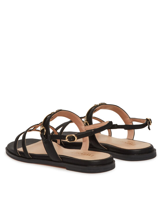 TWINSET Sandały TWINSET 251TCP086 Czarny