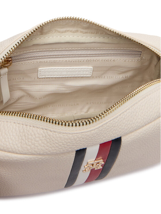 Tommy Hilfiger Torbica Tommy Hilfiger Th Corp Ess Camera Bag AW0AW19333 Krem
