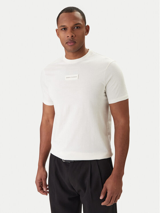 Armani Exchange Armani Exchange Camiseta XM002471 AF10356 U1074 Écru Slim Fit