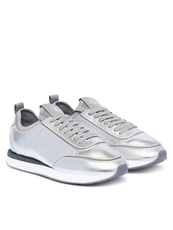 Calvin Klein Zapatillas Calvin Klein Retro Runner Metallic HW0HW03287 Plata