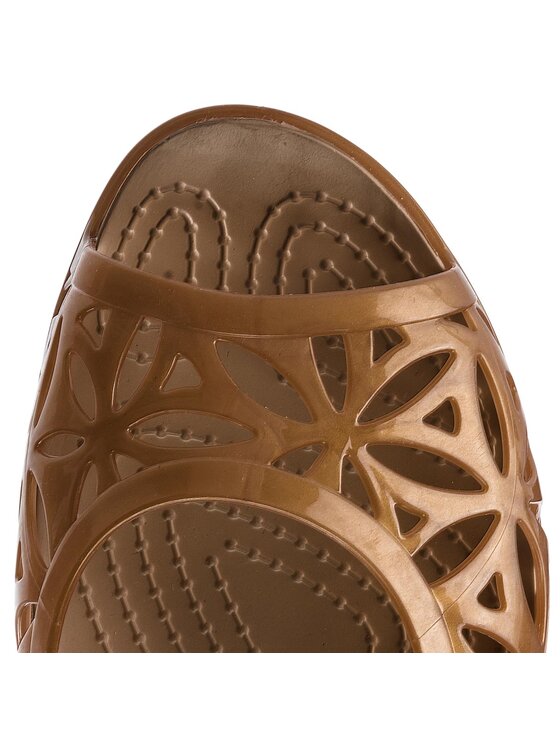 Crocs Pusbačiai Crocs Isabella Jelly II Flat W 204941 Ruda