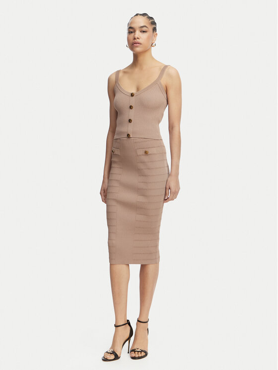 Guess Guess Топ W5YR10 Z0130 Коричневий Regular Fit