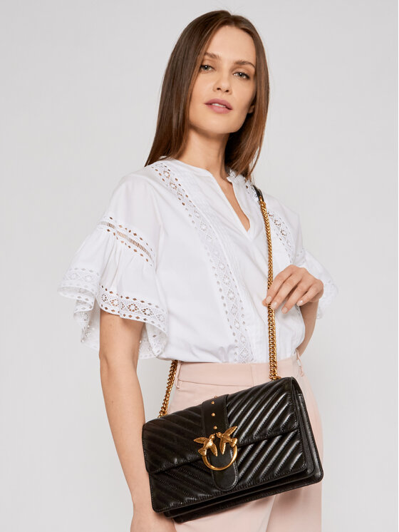 PINKO Torbica Pinko Love Classic Icon V Quilt 1 Cl PE 21 PLTT 1P221Z Y6XV Crna