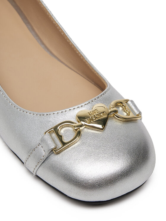 LOVE MOSCHINO Балетки LOVE MOSCHINO JA11011G1MIF090B Срібний