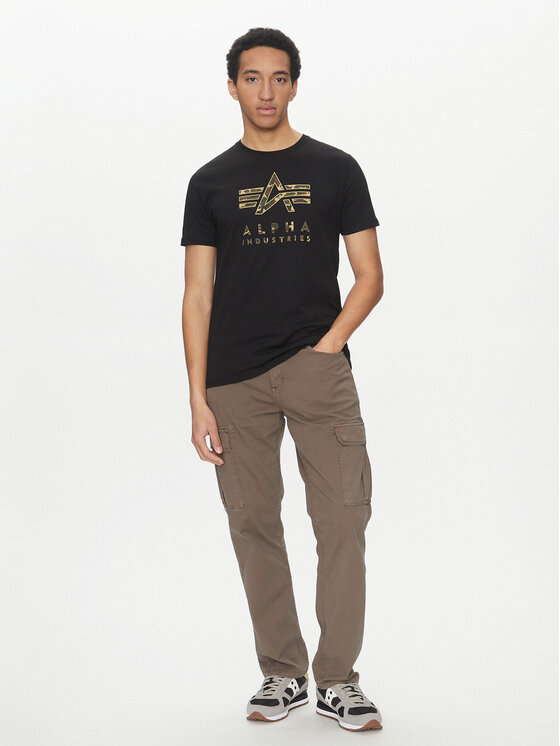Alpha Industries Alpha Industries Футболка Camo Puff 146506 Чорний Regular Fit