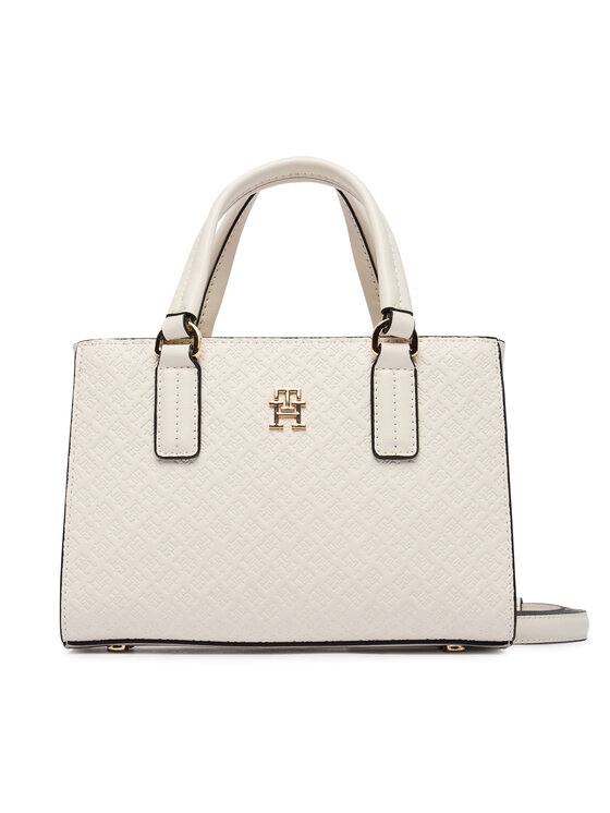 Tommy Hilfiger Torbica Tommy Hilfiger Th Daily Mini Tote Mono AW0AW18416 Bijela