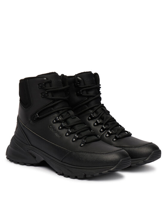 Calvin Klein Scarponcini Calvin Klein Hike Runner Mid Laceup Lth HM0HM02323 Nero