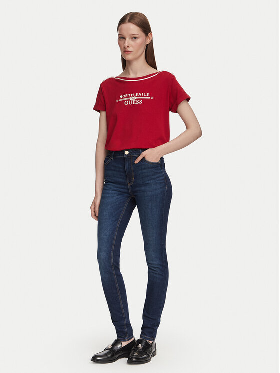 Guess Guess Camiseta W6YI58 K5317 Rojo oscuro Regular Fit