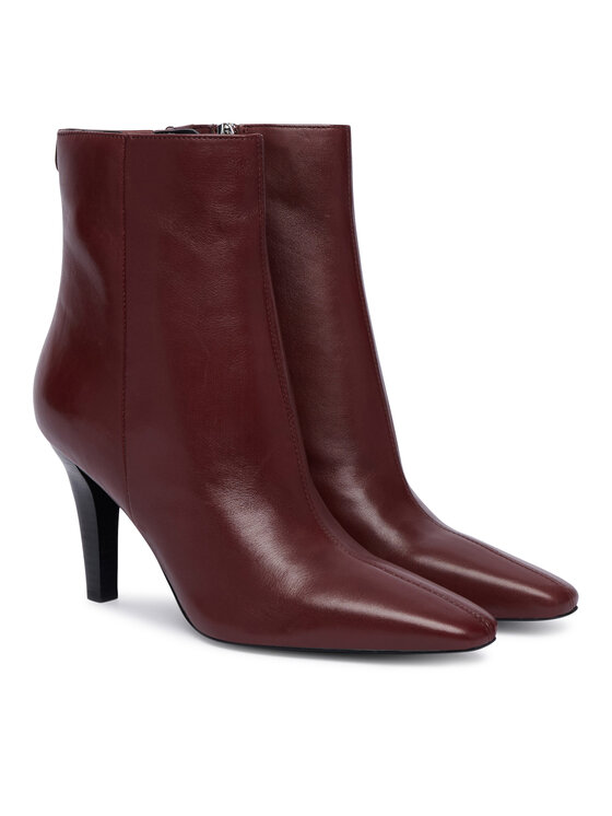 Guess Ботильйони Guess FLTRFF LEA10 Бордовий