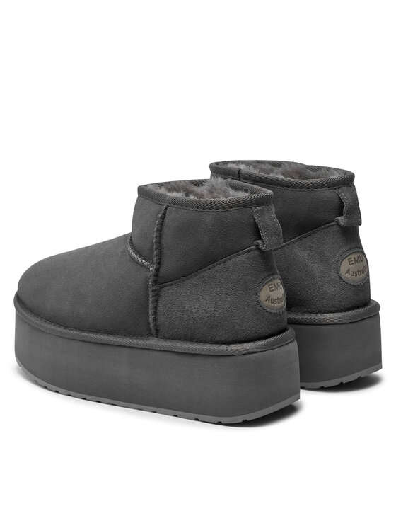 EMU Australia Śniegowce EMU Australia Stinger Micro Flatform W13082 Szary