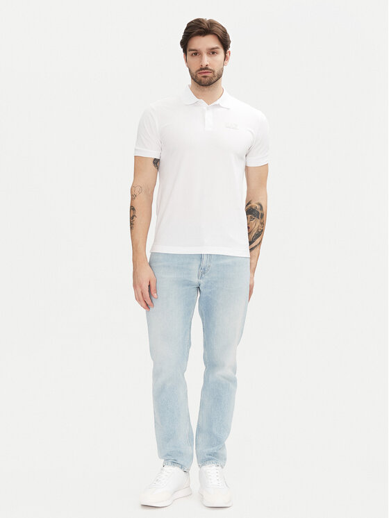 EA7 Emporio Armani EA7 Emporio Armani Поло 8NPF14 PJVQZ 0100 Білий Regular Fit
