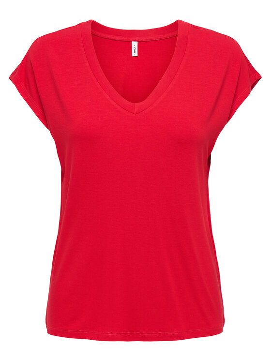 ONLY ONLY Camiseta Rilla 15315776 Rojo Regular Fit