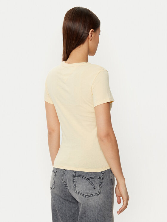 Tommy Jeans Tommy Jeans Marškinėliai DW0DW19447 Geltona Slim Fit