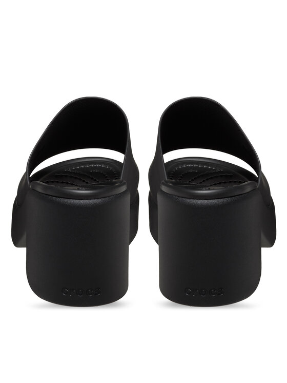 Crocs Şlapi Crocs Brooklyn Slide Heel 209408 Negru