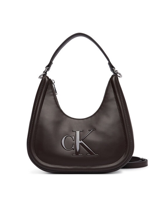 Calvin Klein Kabelka Calvin Klein Bold Ck Small Crescent Bag LV04F3561G Tmavo hnedá