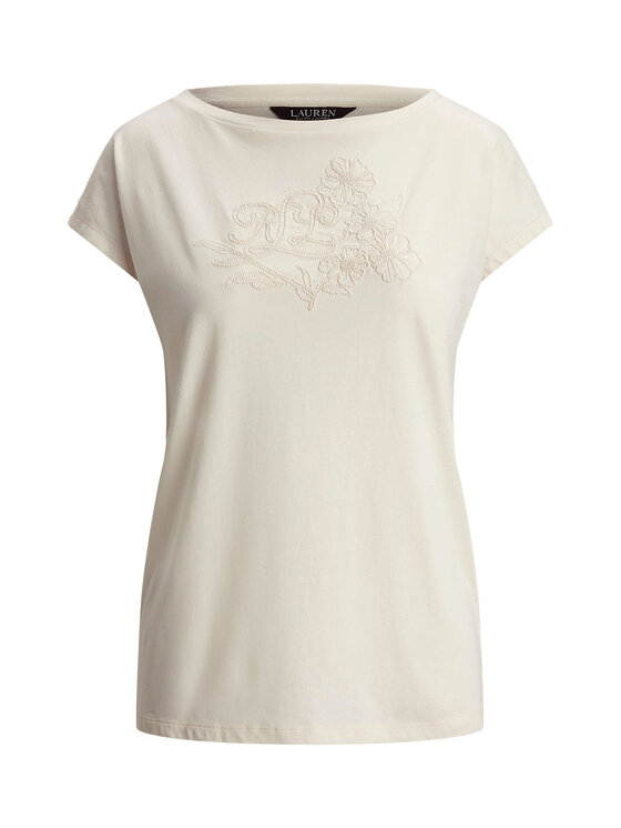 LAUREN RALPH LAUREN LAUREN RALPH LAUREN Футболка 200963933001 Écru Relaxed Fit