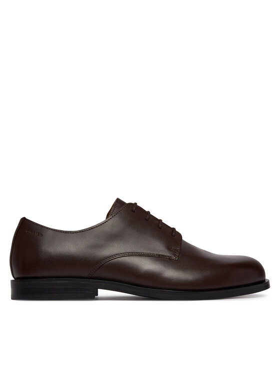 Calvin Klein Īsi apavi Calvin Klein Ess Rubber Derby Lth HM0HM02056 Brūns