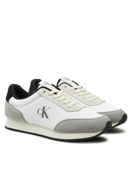 Calvin Klein Jeans Sneakersy Calvin Klein Jeans Retro Runner Iconic Snk YM0YM01119 Biela