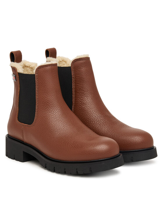 Tommy Jeans Ghete Jodhpur Tommy Jeans Tjw Cleated Chelsea Boots Wl EN0EN03102 Maro