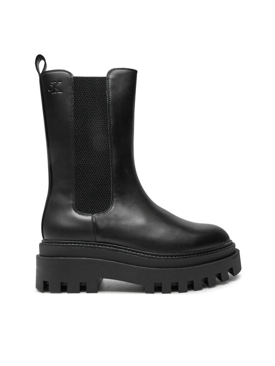 Calvin Klein Jeans Členková obuv s elastickým prvkom Calvin Klein Jeans Flatform YW0YW01542 Čierna