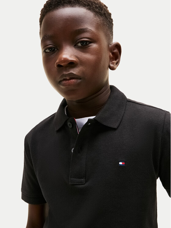 Tommy Hilfiger Tommy Hilfiger Polo Flag KB0KB09103 Negro Regular Fit