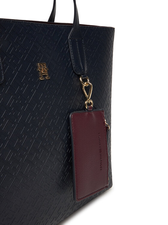 Tommy Hilfiger Rankinė Tommy Hilfiger Th Icon Satchel Mono AW0AW18123 Tamsiai mėlyna