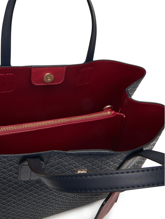 Tommy Hilfiger Rankinė Tommy Hilfiger Th Icon Satchel Mono AW0AW18923 Tamsiai mėlyna