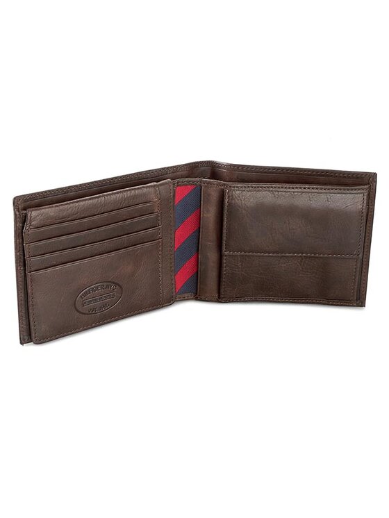 Tommy Hilfiger Portfel Tommy Hilfiger Johnson Cc Flap And Coin Pocket AM0AM00660/82566 Brązowy