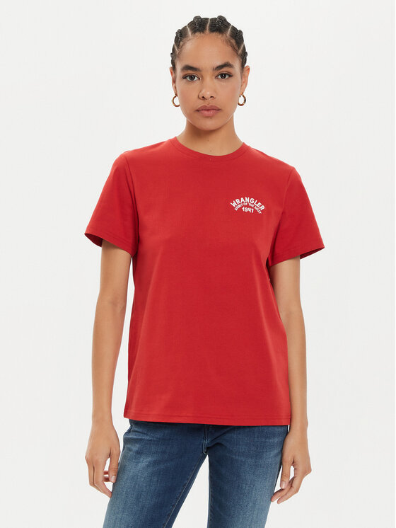 Wrangler Wrangler Póló Graphic 112356431 Piros Regular Fit