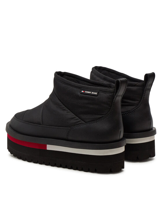 Tommy Jeans Botas de nieve Tommy Jeans Tjw Nylon Flatform Boot Wl EN0EN02689 Negro