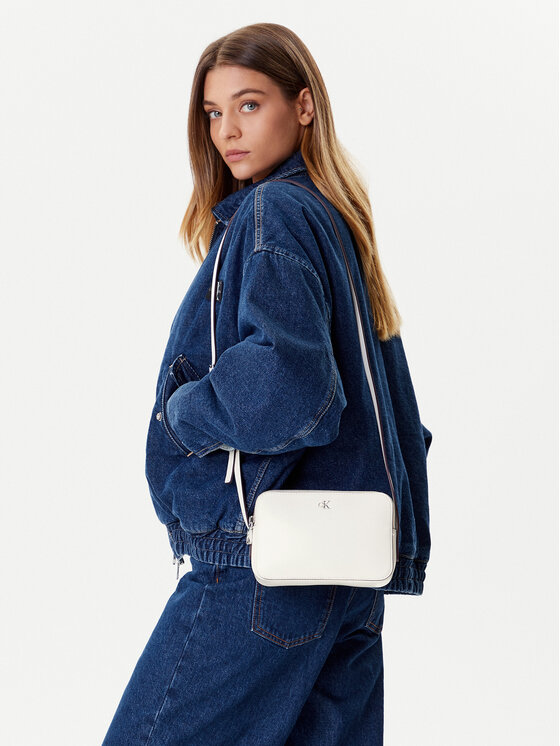 Calvin Klein Ročna torba Calvin Klein Ck Camera Bag LV04F3173G Bela