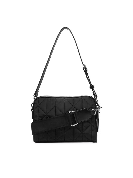 Calvin Klein Ročna torba Calvin Klein Emblem Aop Jacquard Bucket LV04F3648G Črna