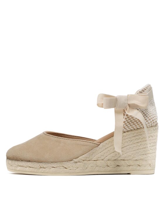 Manebi Еспадрильї Manebi Low Wedge Espadrilles M 1.1 WL Бежевий