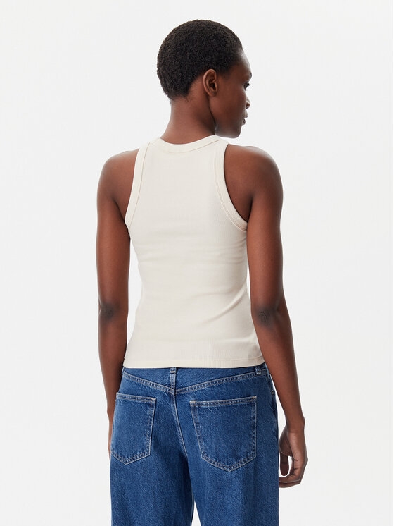 Calvin Klein Jeans Calvin Klein Jeans Τοπ Monologo J20J225301 Μπεζ Slim Fit